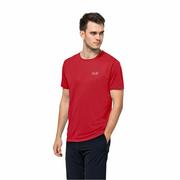 Koszulki męskie - Męski t-shirt Jack Wolfskin PACK & GO T M adrenaline red - S - miniaturka - grafika 1