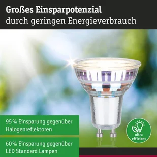 Paulmann reflektor LED GU10 2,5 W, 3000 K, 450 lm, 100° 3 szt - Żarówki LED - miniaturka - grafika 2