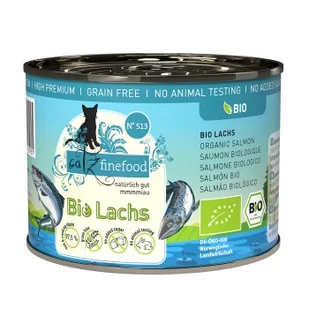 Catz finefood karma mokra dla kota organic adult No. 513 Łosoś 12x200 g - Mokra karma dla kotów - miniaturka - grafika 1