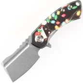 Scyzoryki - KANSEPT Mini Korvid Stonewashed 154CM G10 Rękojeść w Świąteczne Światełka T3030S1 - miniaturka - grafika 1