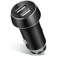 Ładowarki samochodowe - Forever TelForceOne Ładowarka samochodowa 2xUSB 3.1 A PCC-04 czarna - miniaturka - grafika 1