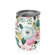 Kubki - Lumarko Kubek Ze Stali Nierdzewnej Z Pokrywką Pastel Flowers 420 ML - miniaturka - grafika 1