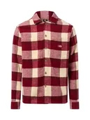 Koszule męskie - Dickies Męska koszula flanelowa z zawartością wełny - Plaid Coaling Mężczyźni Comfort Fit czerwony w kratkę, XS - miniaturka - grafika 1