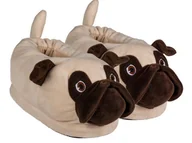 Kapcie damskie - Kapcie mops rozm 31-36 dla dzieci PLUSZOWE PIESEK - miniaturka - grafika 1