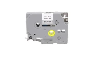 Zamiennik taśmy Brother TZE-M911 6mm srebrna/czarny mat - Etykiety do drukarek - miniaturka - grafika 1