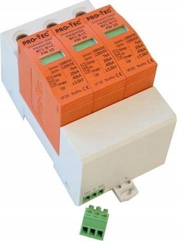 Protec Ogranicznik przepięć PV T1+T2 B+C BY1-B+C/3 FW10 1000V DC 20/40kA Pro-Tec 3234030