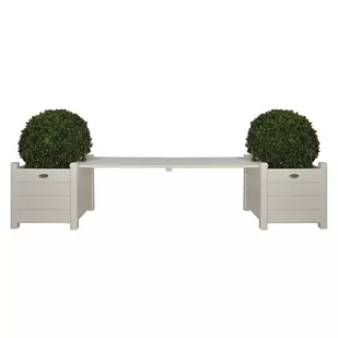 Esschert Design Esschert Design Donice połączone ławką, białe, CF33W CF33W - Donice - miniaturka - grafika 2