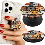 Uchwyty samochodowe do telefonów - Uchwyt do telefonu Popsocket na palce/stojak W SŁODKIE KOTKI, KOTY - miniaturka - grafika 1