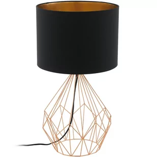 Eglo Druciana LAMPA stołowa PEDREGAL 1 95185 abażurowa LAMPKA stojąca drut czarna miedziana - Lampy stojące - miniaturka - grafika 1