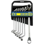 Klucze i nasadki - MEGA Klucze oczkowe odgięte 6 sztuk, (6x7-16x17 mm) - miniaturka - grafika 1