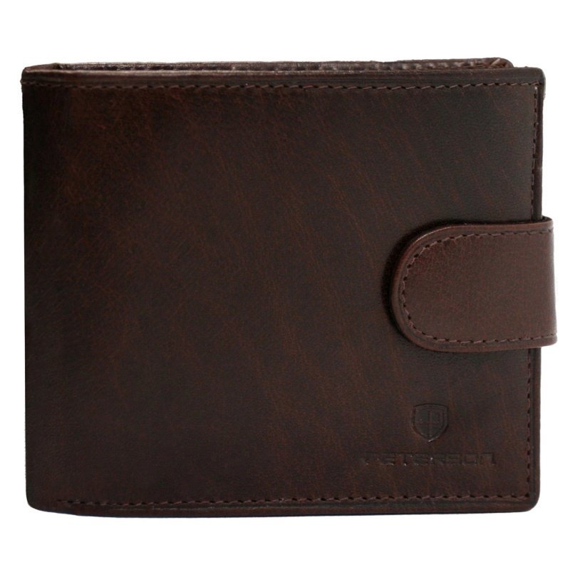 Peterson PTN N992L-BUF-0918 BROWN portfel męski skórzany brązowy