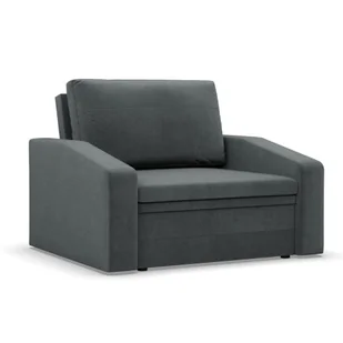 Fotel rozkładany, Punto, velvet, 118x87x90 cm, ciemny szary - Fotele - miniaturka - grafika 1