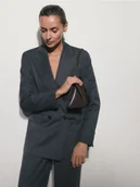 Marynarki i żakiety damskie - Reserved - Dwurzędowa marynarka z wełną - szary - miniaturka - grafika 1