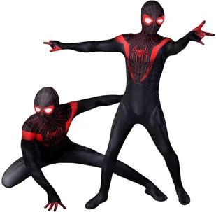 Strój Przebranie Kostium Spiderman Miles Morales Cosplay 164 170 Cm M L - Stroje karnawałowe - miniaturka - grafika 1