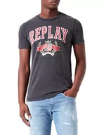 Koszulki męskie - Replay T-shirt męski, 099 Blackboard, XS - miniaturka - grafika 1
