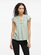 Bluzki damskie - Vila Bluzka w kolorze zielonym - miniaturka - grafika 1