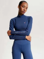 Koszulki jeździeckie - Tommy Hilfiger Equestrian Golf damski HIGH NECK LONG SLEEVE - indigo blue - miniaturka - grafika 1