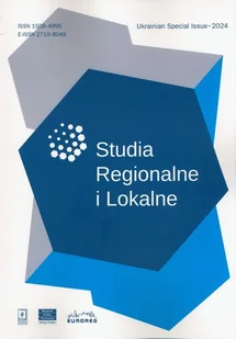 Studia regionalne i lokalne Ukrainian Special Issue 2024 - Czasopisma - miniaturka - grafika 1