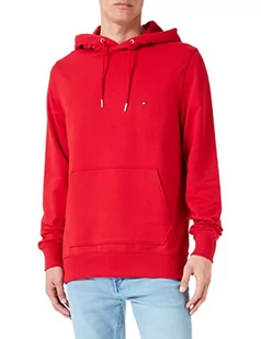 Tommy Hilfiger Bluza męska z kapturem, Podstawowy czerwony, S - Bluzy męskie - miniaturka - grafika 1