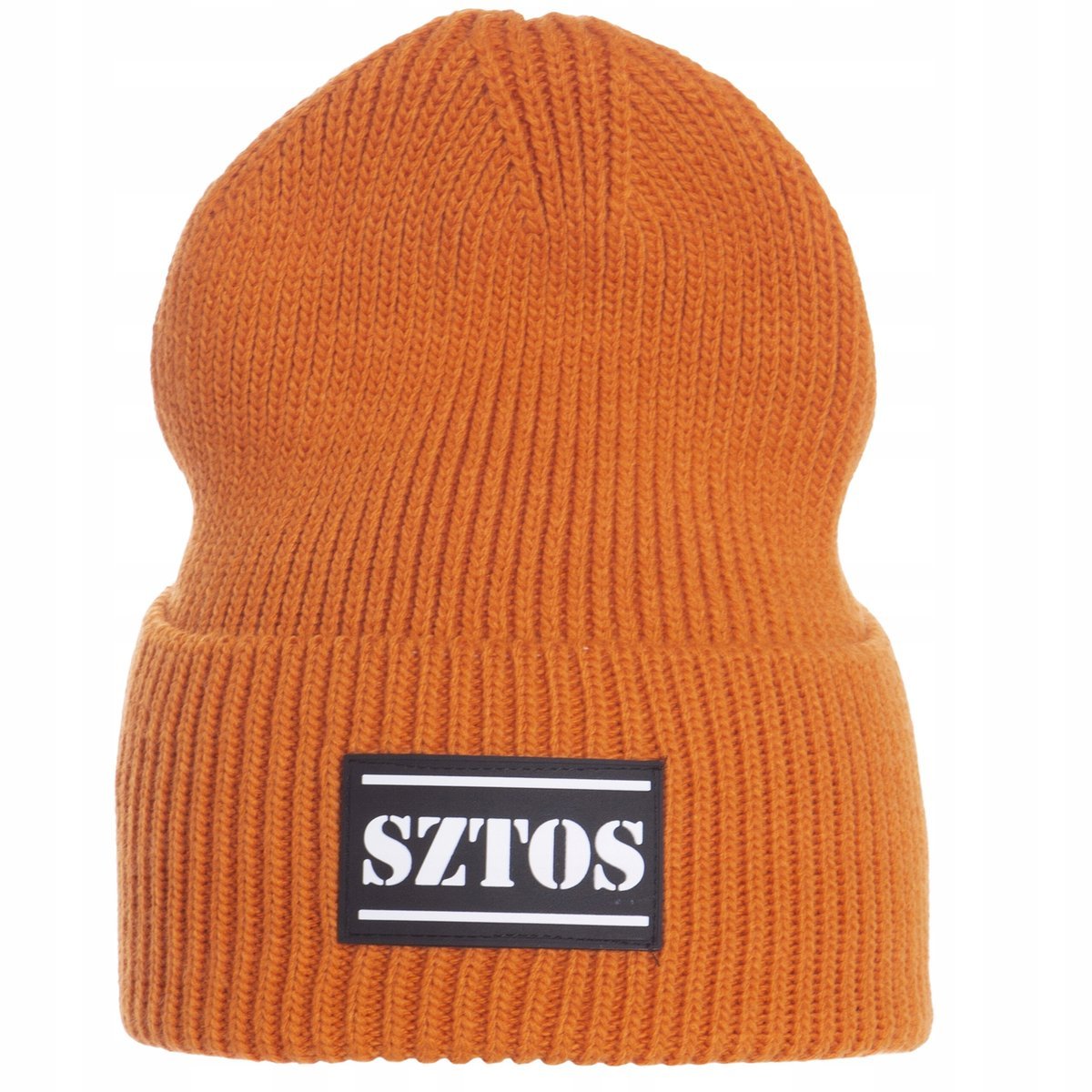 Czapka Zimowa Sztos Damska Beanie Smerfetka Pomarańczowa Pomarańcz Kolor