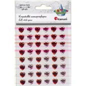 Zeszyty szkolne - Kryształki samoprzylepne serca 10x10mm 48 szt - miniaturka - grafika 1