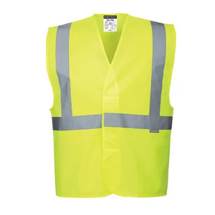 Portwest C472 KAMIZELKA OSTRZEGAWCZA Z TAŚMĄ POZIOMĄ I PIONOWĄ; ŻÓŁTY (L/XL) - Odzież robocza - miniaturka - grafika 1
