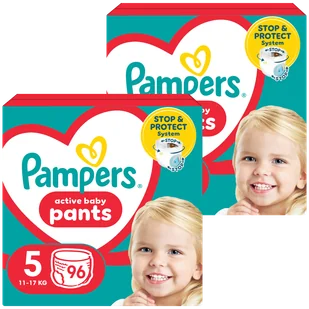 Zestaw Pampers Pants, pieluchomajtki, rozmiar 5, 12-17 kg, 2 x 96 sztuk - Pieluchy - miniaturka - grafika 1