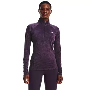 Koszulka damska Under Armour NEW TECH 1/2 ZIP - TWIST - Koszulki sportowe damskie - miniaturka - grafika 1