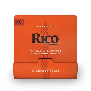 Rico by D'Addario Bb trzciny klarnetowe, 2.0, 25 sztuk pojedynczych stroików - Akcesoria do instrumentów dętych - miniaturka - grafika 1