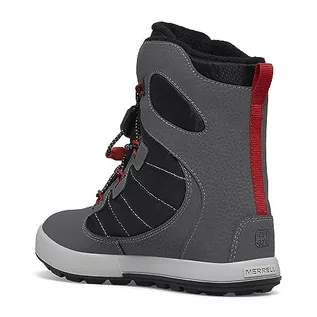 Śniegowce damskie - Merrell Unisex Snow Bank 4.0 WTRPF śniegowce, Grey Black Red, 45 EU - grafika 1