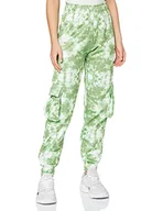 Spodnie rowerowe - Unique 21 Damskie spodnie dresowe Sage Neon Tie Dye Jogger, Szałwia, 34 - miniaturka - grafika 1