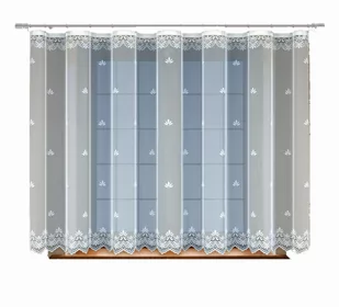 Biała żakardowa firanka z taśmą 250280 120 x 300cm MONDOMI - Firany Biała żakardowa firanka z taśmą 250280 120 x 300cm MONDOMI - Firany - miniaturka - grafika 1