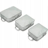 Akcesoria podróżnicze - ORGANIZER DO WALIZKI zestaw trzech kompresyjnych pokrowców podróżnych - miniaturka - grafika 1