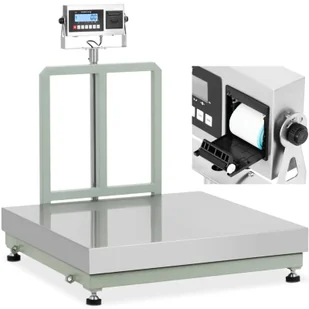 Waga platformowa z drukarką etykiet LCD 100 x 100 cm 600 kg / 50 g - Wagi specjalistyczne - miniaturka - grafika 1