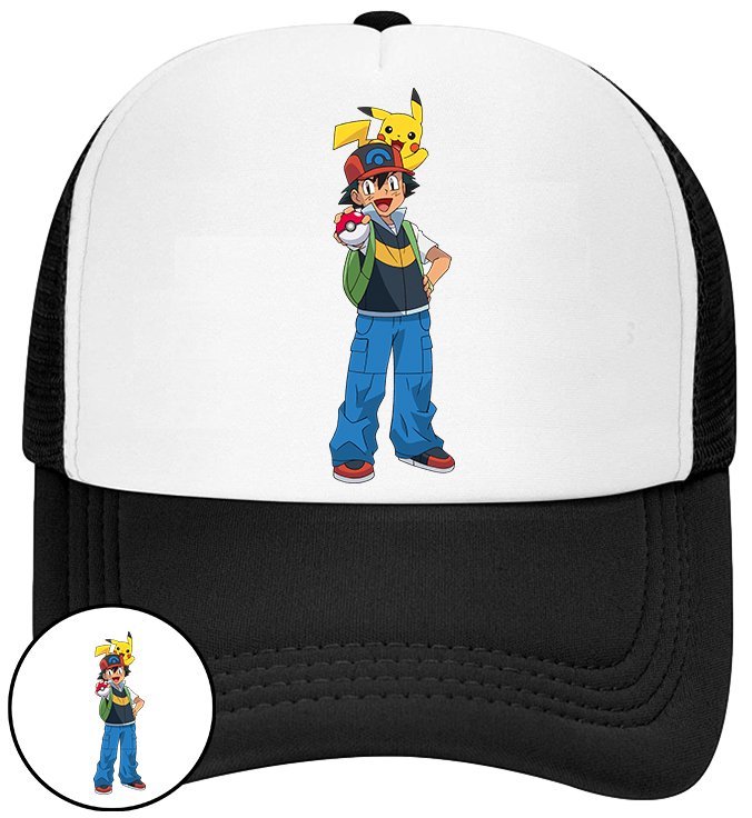 CZAPKA Z DASZKIEM POKEMON PIKACHU DLA DZIECI SIATKA