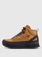 Buty zimowe męskie - 4F Buty przejściowe HEX skórzane męskie - brązowe 46 - miniaturka - grafika 1