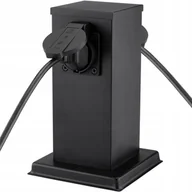 Lampy ogrodowe - Elektryczny słupek ogrodowy 2x gniazdo hermetyczne 230V SuperLED - miniaturka - grafika 1