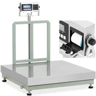 Wagi specjalistyczne - Waga platformowa z drukarką etykiet LCD 100 x 100 cm 300 kg / 20 g - miniaturka - grafika 1