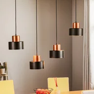 Lampy sufitowe - Lampa wisząca Olla czarna/miedziana, 4-punktowa - miniaturka - grafika 1