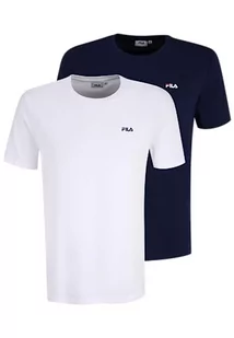 FILA T-shirt męski Brod Double Pack, Bright White-medieval Blue, XL - Koszulki męskie - miniaturka - grafika 1