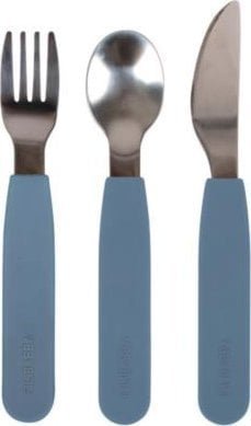 FILIBABBA Filibabba Silikonowy zestaw sztućców 3szt. Powder