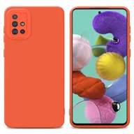 Etui i futerały do telefonów - Pokrowiec Etui Do Samsung Galaxy A51 4G / M40s w FLUID POMARAŃCZA TPU Silikonowe Obudowa Ochronny Case Cover Cadorabo - miniaturka - grafika 1
