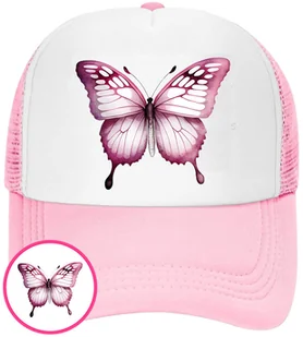 CZAPKA Z DASZKIEM MOTYLE MOTYL DLA DZIECI SIATKA RÓŻOWA BEJSBOLÓWKA - Czapki i chusty sportowe męskie CZAPKA Z DASZKIEM MOTYLE MOTYL DLA DZIECI SIATKA RÓŻOWA BEJSBOLÓWKA - Czapki i chusty sportowe męskie - miniaturka - grafika 1