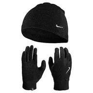 Rękawiczki - Nike Unisex – N.100.2579.082.2S czapka/rękawiczki, czarny/srebrny, jeden rozmiar - miniaturka - grafika 1