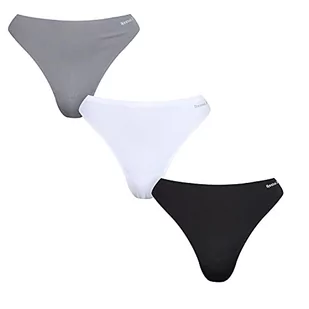 Reebok Stringi damskie (3 sztuki), Czarny/biały/zimny szary, S - Majtki damskie - miniaturka - grafika 1
