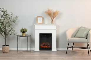 Kominek elektryczny Warmtec Fori z efektem Optiflame - biały mat - Kominki elektryczne - miniaturka - grafika 3