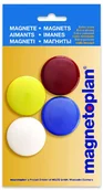 Magnesy - MAGNETOPLAN Magnesy mix KOLORÓW 40 mm 4 szt BLISTER 16664 - miniaturka - grafika 1