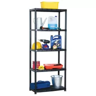 Szafy i regały magazynowe - vidaXL Regał 5-poziomowy, czarny, 71 x 38 x 170 cm, plastik 8720286084342 - miniaturka - grafika 1