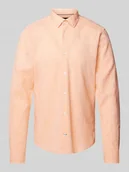 Koszule męskie - Koszula biznesowa o kroju slim fit w jednolitym kolorze - miniaturka - grafika 1