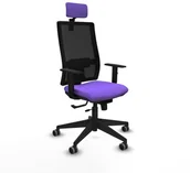 Fotele i krzesła biurowe - Krzesło Biurowe z Zagłówkiem Horna Traslack Piqueras y Crespo 1D066G2 - miniaturka - grafika 1